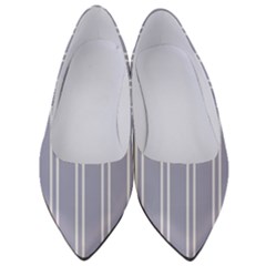 Nice Stripes - Silver Grey Women s Low Heels by FashionBoulevard