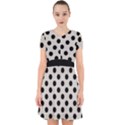 Polka Dots - Black On Abalone Grey Adorable in Chiffon Dress View1