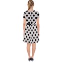 Polka Dots - Black On Abalone Grey Adorable in Chiffon Dress View2