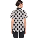 Polka Dots - Black On Abalone Grey Women s Short Sleeve Shirt View2