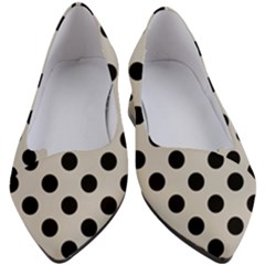 Polka Dots - Black On Abalone Grey Women s Block Heels 