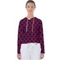 Polka Dots - Black On Boysenberry Purple Women s Slouchy Sweat View1