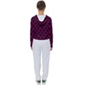 Polka Dots - Black On Boysenberry Purple Women s Slouchy Sweat View2