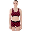 Polka Dots Black On Carmine Red Work It Out Gym Set View1