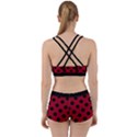 Polka Dots Black On Carmine Red Work It Out Gym Set View2