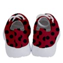 Polka Dots Black On Carmine Red Running Shoes View4