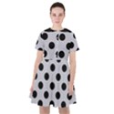 Polka Dots Black On Cloudy Grey Sailor Dress View1