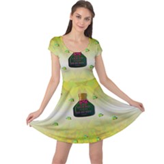 Birds And Sunshine With A Big Bottle Peace And Love Cap Sleeve Dress by pepitasart