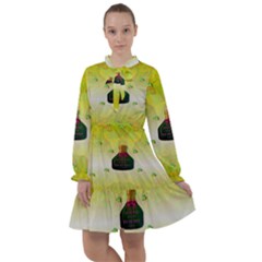 Birds And Sunshine With A Big Bottle Peace And Love All Frills Chiffon Dress by pepitasart