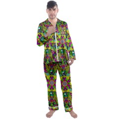 Birds In Peace And Calm Men s Satin Pajamas Long Pants Set by pepitasart