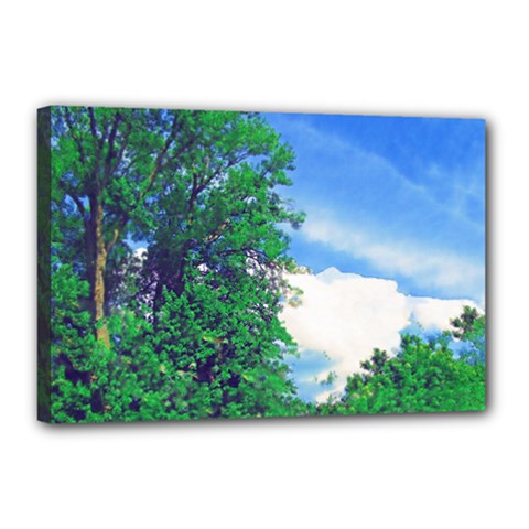 Drawing Of A Summer Day Canvas 18  X 12  (stretched) by Fractalsandkaleidoscopes