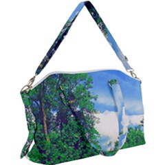 Drawing Of A Summer Day Canvas Crossbody Bag by Fractalsandkaleidoscopes