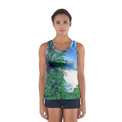 Drawing Of A Summer Day Sport Tank Top  by Fractalsandkaleidoscopes