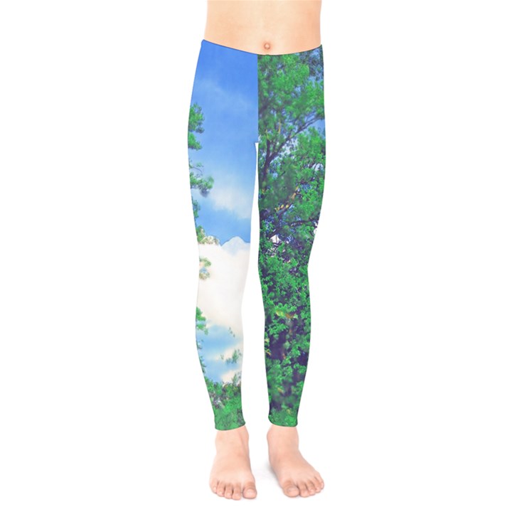 Drawing of A Summer Day Kids  Leggings