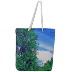 Drawing Of A Summer Day Full Print Rope Handle Tote (large) by Fractalsandkaleidoscopes