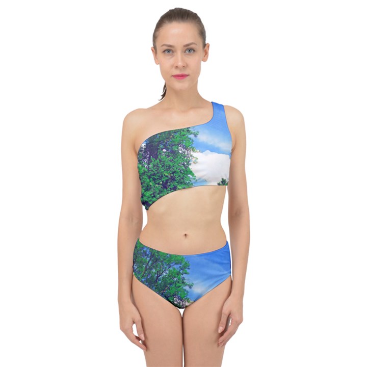 Drawing of A Summer Day Spliced Up Two Piece Swimsuit