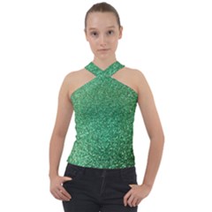 Sparkling Irish Cream Cross Neck Velour Top