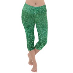 Sparkling Irish Cream Lightweight Velour Capri Yoga Leggings by ScottFreeArt