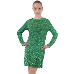 Sparkling Irish Cream Long Sleeve Hoodie Dress