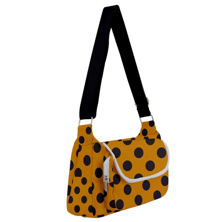 Polka Dots Black On Honey Orange Multipack Bag