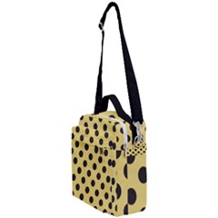 Polka Dots Black On Mellow Yellow Crossbody Day Bag by FashionBoulevard