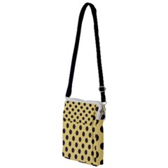 Polka Dots Black On Mellow Yellow Multi Function Travel Bag by FashionBoulevard