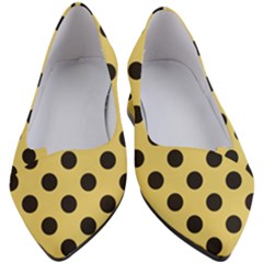 Polka Dots Black On Mellow Yellow Women s Block Heels  by FashionBoulevard