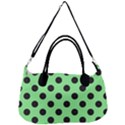 Polka Dots Black On Mint Green Removal Strap Handbag View1