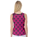 Polka Dots Black On Peacock Pink Women s Basketball Tank Top View2