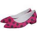 Polka Dots Black On Peacock Pink Women s Low Heels View2