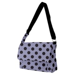 Silver Grey Black Full Print Messenger Bag (m)