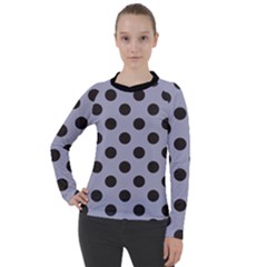 Silver Grey Black Women s Pique Long Sleeve Tee