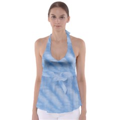 Wavy Cloudspa110232 Babydoll Tankini Top