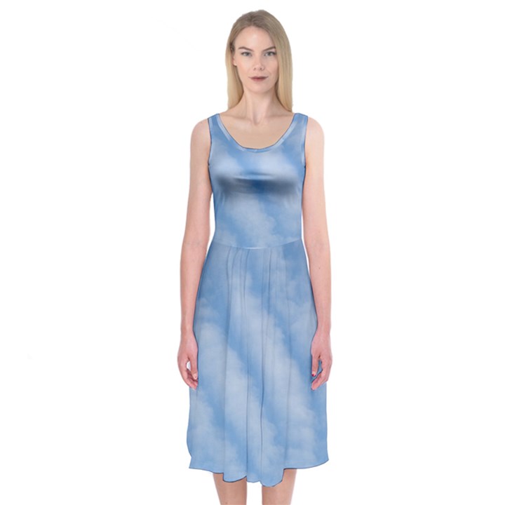 Wavy Cloudspa110232 Midi Sleeveless Dress