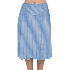 Wavy Cloudspa110232 Velvet Flared Midi Skirt