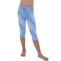 Wavy Cloudspa110232 Kids  Lightweight Velour Capri Leggings  by GiftsbyNature