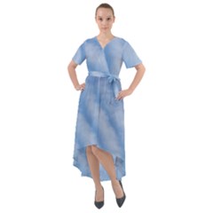 Wavy Cloudspa110232 Front Wrap High Low Dress