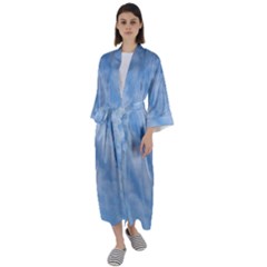 Wavy Cloudspa110232 Maxi Satin Kimono by GiftsbyNature