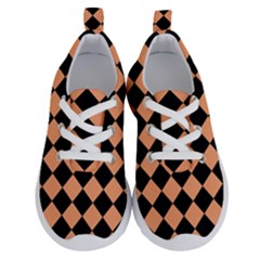 Block Fiesta Black And Cantaloupe Orange Running Shoes by FashionBoulevard