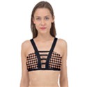 Block Fiesta Black And Cantaloupe Orange Cage Up Bikini Top View1