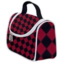 Block Fiesta Black And Carmine Red  Satchel Handbag View1