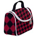 Block Fiesta Black And Carmine Red  Satchel Handbag View2