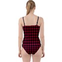 Block Fiesta Black And Carmine Red  Cut Out Top Tankini Set View2