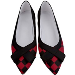 Block Fiesta Black And Carmine Red  Women s Bow Heels by FashionBoulevard