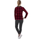 Block Fiesta Black And Carmine Red  Women s Long Sleeve Raglan Tee View2