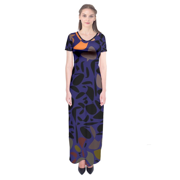 Zappwaits Short Sleeve Maxi Dress