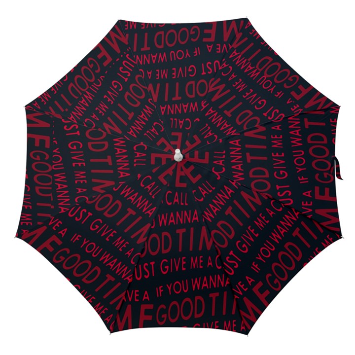 Motivational Phrase Motif Typographic Collage Pattern Straight Umbrellas