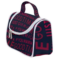 Motivational Phrase Motif Typographic Collage Pattern Satchel Handbag by dflcprintsclothing