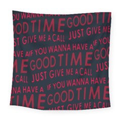 Motivational Phrase Motif Typographic Collage Pattern Square Tapestry (large) by dflcprintsclothing