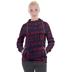 Motivational Phrase Motif Typographic Collage Pattern Women s Hooded Pullover by dflcprintsclothing